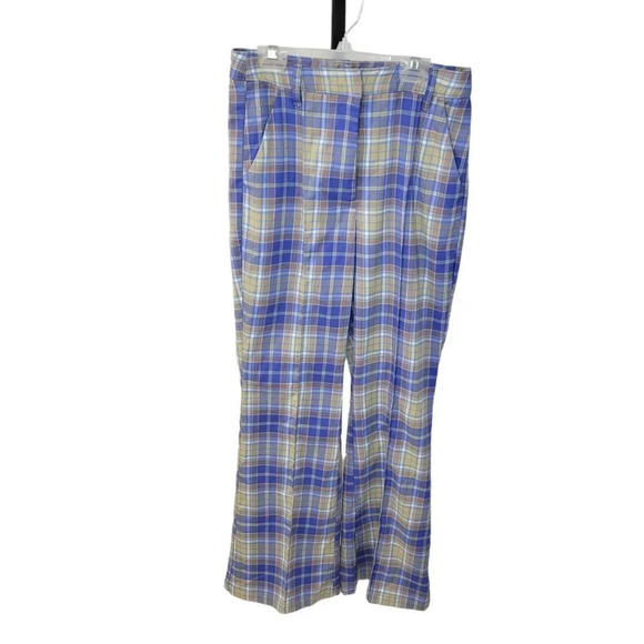 Urban Outfitters Women's High Waisted Plaid Wide Leg Pants Size 4 - Picture 2 of 8